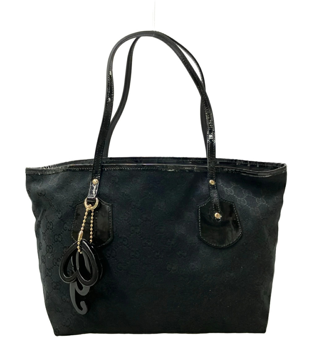Gucci Guccissima Leather Charm Tote Bag Black